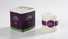 Caixa Embalagem Vela Aromática Flores do Campo Linha Clean